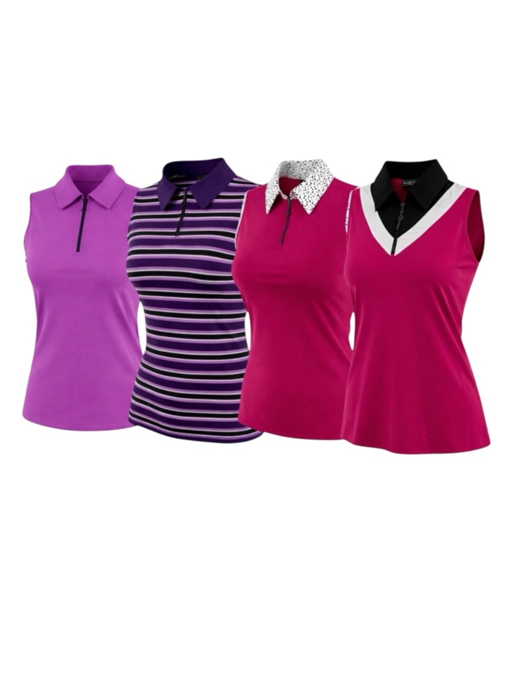 Belyn Key Birdie Sleeveless Golf Polo Tank Bundle 4 Sz S Zip Athletic Preppy